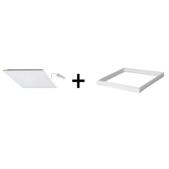   Kanlux 4080 lm, 4000K, 34W, 595x595 mm, természetes fehér LED panel + kiemelő keret, BLINGO LED, 50 000 h élettartam - UGR<19, alacsony káprázás