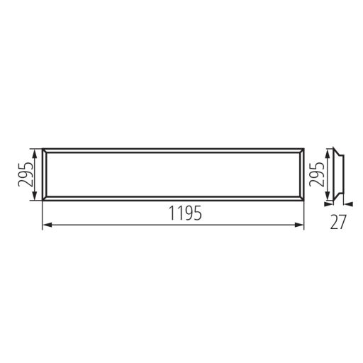 Kanlux 4080 lm, 4000K, 34W, 295x1195 mm, természetes fehér LED panel + kiemelő keret, BLINGO LED, 50 000 h élettartam - UGR>19, alacsony káprázás