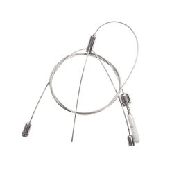   Kanlux 1500 mm 3-as elosztású sodronyos rögzítő lámpatestekhez, acél, ROPE - 2 db/csomag, 3 lámpatest rögzíthető 1 sodronyra
