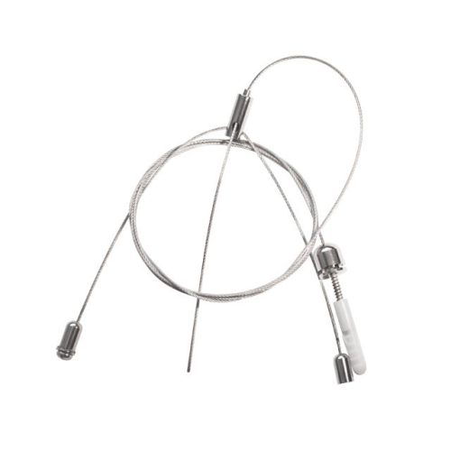 Kanlux 1500 mm 3-as elosztású sodronyos rögzítő lámpatestekhez, acél, ROPE - 2 db/csomag, 3 lámpatest rögzíthető 1 sodronyra