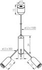 Kanlux 1500 mm 3-as elosztású sodronyos rögzítő lámpatestekhez, acél, ROPE - 2 db/csomag, 3 lámpatest rögzíthető 1 sodronyra