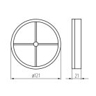 Kanlux Ø120 mm, fehér csőventillátorra szerelhető visszacsapó szelep