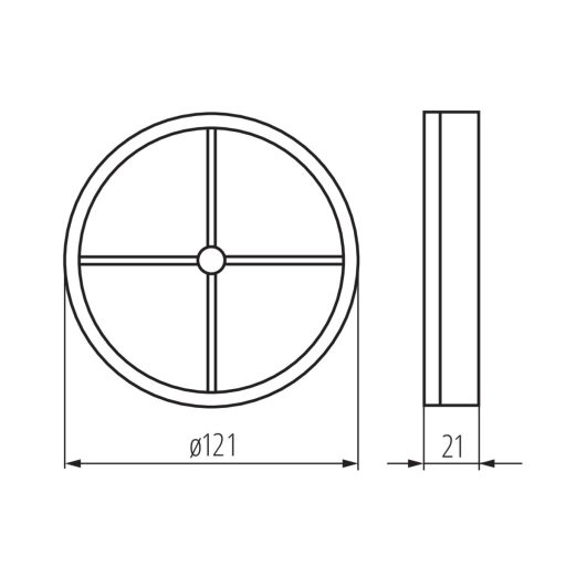 Kanlux Ø120 mm, fehér csőventillátorra szerelhető visszacsapó szelep