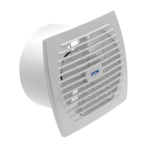 Kanlux 22W, 200 m³/h, 101x184 mm, IPX4, 38 dB(A), 50Hz, 2550 ford/perc, fehér fali süllyesztett fürdőszobai ventilátor, CYKLON EOL150B