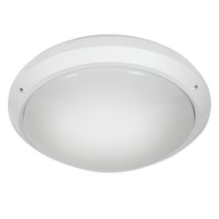   Kanlux E27, IP54, Ø244 mm, fehér, polipropilén házas, kerek mennyezeti lámpatest, MARC