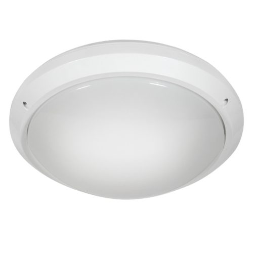 Kanlux E27, IP54, Ø244 mm, fehér, polipropilén házas, kerek mennyezeti lámpatest, MARC