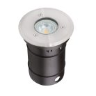Kanlux GU10, IP67, Ø113 mm, IK10, rozsdamentes acél színű, acél házas, henger alakú járőfelületbe süllyesztett lámpatest, BERG DL