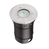   Kanlux GU10, IP67, Ø113 mm, IK10, rozsdamentes acél színű, acél házas, henger alakú járőfelületbe süllyesztett lámpatest, BERG DL