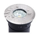 Kanlux GU10, IP67, Ø113 mm, IK10, rozsdamentes acél színű, acél házas, henger alakú járőfelületbe süllyesztett lámpatest, BERG DL