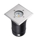 Kanlux GU10, IP67, 145x110 mm, IK10, rozsdamentes acél színű, acél házas, négyszög alakú járőfelületbe süllyesztett lámpatest, BERG DL