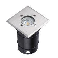   Kanlux GU10, IP67, 145x110 mm, IK10, rozsdamentes acél színű, acél házas, négyszög alakú járőfelületbe süllyesztett lámpatest, BERG DL