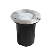   Kanlux E27, IP67, Ø150 mm, rozsdamentes acél színű, alumínium házas, henger alakú járőfelületbe süllyesztett lámpatest, XARD DL