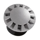 Kanlux 1W, 6000-6500K, 5 lm, Ø100 mm, szürke, acél házas, kör alakú talajba süllyeszthető lámpatest, ROGER - egyedi fényhatású kialakítással