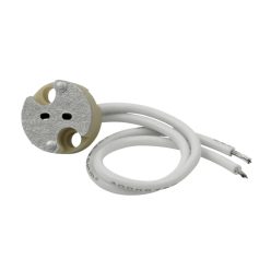   Kanlux kerámia lámpafoglalat, 24V AC/DC, 5A, GU5.3 (GX5.3) foglalat - alacsony feszültségű beépíthető kivitel szabad vezetékvégződésekkel (kb. 15 cm)
