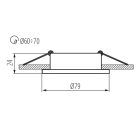 Kanlux Gx5,3, 12V, IP20, Ø79 mm, alumínium, alumínium házas, kerek, 30°-ban állítható mennyezeti spot lámpatest, RADAN