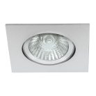 Kanlux GU10, IP20, 83x83 mm, alumínium, alumínium házas, szögletes, 30°-ban állítható mennyezeti spot lámpatest, TESON