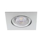 Kanlux GU10, IP20, 83x83 mm, alumínium, alumínium házas, szögletes, 30°-ban állítható mennyezeti spot lámpatest, TESON