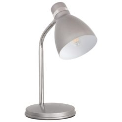Kanlux E14, IP20, 295 mm, ezüst, acél asztali lámpa, ZARA