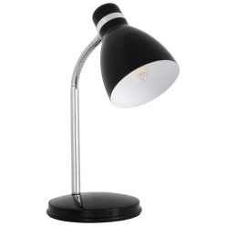 Kanlux E14, IP20, 295 mm, fekete, acél asztali lámpa, ZARA