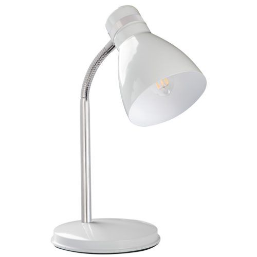 Kanlux E14, IP20, 295 mm, fehér, acél asztali lámpa, ZARA