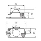 Kanlux ROLF JQ‑L, fehér, műanyag, 42×42×92 mm – mikrohullámú mozgásérzékelő, 8 m hatótávolsággal, 360°/160° tartománnyal, 6 s–12 min világítással