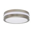Kanlux 2xE27, IP44, Ø285 mm, szatén nikkel, acél házas, kerek, mennyezeti lámpatest, JUBRA