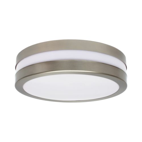 Kanlux 2xE27, IP44, Ø285 mm, szatén nikkel, acél házas, kerek, mennyezeti lámpatest, JUBRA