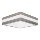 Kanlux 2xE27, IP44, 285x285 mm, szatén nikkel, acél házas, szögletes, mennyezeti lámpatest, JUBRA