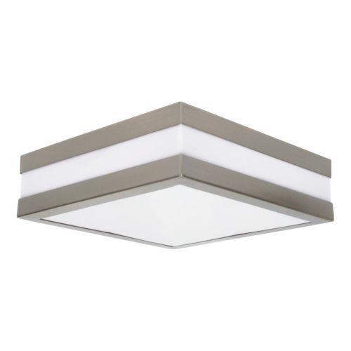 Kanlux 2xE27, IP44, 285x285 mm, szatén nikkel, acél házas, szögletes, mennyezeti lámpatest, JUBRA