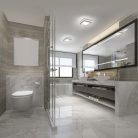 Kanlux 2xE27, IP44, 285x285 mm, szatén nikkel, acél házas, szögletes, mennyezeti lámpatest, JUBRA