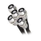 Kanlux 5X0,22W, IP68, 6500K, króm, hideg fehér dekorációs LED spotfény, OYO - 5 darabos szett, fürdőszobába, szaunába