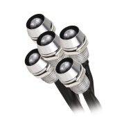   Kanlux 5X0,22W, IP68, 6500K, króm, hideg fehér dekorációs LED spotfény, OYO - 5 darabos szett, fürdőszobába, szaunába