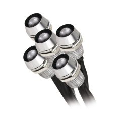   Kanlux 5X0,22W, IP68, 6500K, króm, hideg fehér dekorációs LED spotfény, OYO - 5 darabos szett, fürdőszobába, szaunába