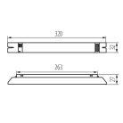 Kanlux BLV2‑158H‑EVG, ezüst, acél, 27×32×320 mm – elektronikus előtét fénycsövek áramstabilizálásához