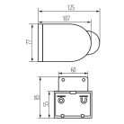 Kanlux SLICK JQ‑L‑B, fekete, műanyag, 85×125×77 mm – PIR mozgásérzékelő, 12 m hatótávolsággal, 160° vízszintes tartománnyal, 8s–10min világítási idővel