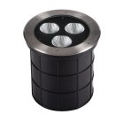 Kanlux 45W, 3600 lm, 4000K, IP67, IK10, Ø260 mm, fekete, természetes fehér járőfelületbe süllyesztett LED lámpatest, TURBO LED - opál edzett üveg búrával
