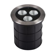   Kanlux 45W, 3600 lm, 4000K, IP67, IK10, Ø260 mm, fekete, természetes fehér járőfelületbe süllyesztett LED lámpatest, TURBO LED - opál edzett üveg búrával