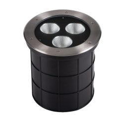   Kanlux 45W, 3600 lm, 4000K, IP67, IK10, Ø260 mm, fekete, természetes fehér járőfelületbe süllyesztett LED lámpatest, TURBO LED - opál edzett üveg búrával