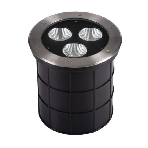 Kanlux 45W, 3600 lm, 4000K, IP67, IK10, Ø260 mm, fekete, természetes fehér járőfelületbe süllyesztett LED lámpatest, TURBO LED - opál edzett üveg búrával