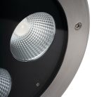 Kanlux 45W, 3600 lm, 4000K, IP67, IK10, Ø260 mm, fekete, természetes fehér járőfelületbe süllyesztett LED lámpatest, TURBO LED - opál edzett üveg búrával