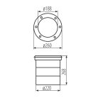 Kanlux 45W, 3600 lm, 4000K, IP67, IK10, Ø260 mm, fekete, természetes fehér járőfelületbe süllyesztett LED lámpatest, TURBO LED - opál edzett üveg búrával