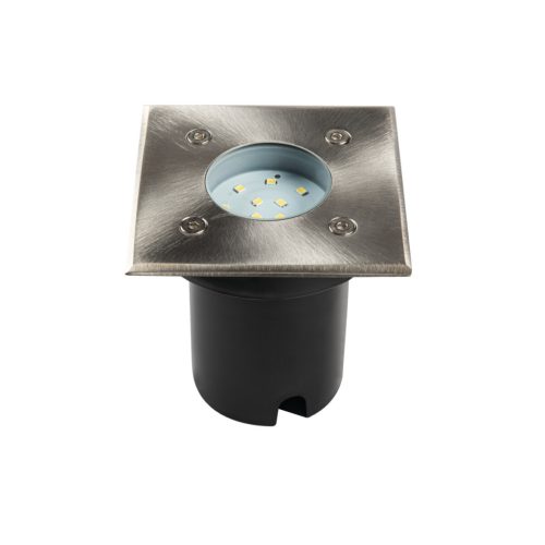 Kanlux 1W, 50 lm, 6500K, IP67, 94x95 mm, ezüst színű, alumínium házas, négyszög alakú hideg fehér járőfelületbe süllyesztett LED lámpatest, GORDO N