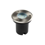   Kanlux 1W, 50 lm, 6500K, IP67, Ø95 mm, ezüst színű, alumínium házas, henger alakú hideg fehér járőfelületbe süllyesztett LED lámpatest, GORDO N
