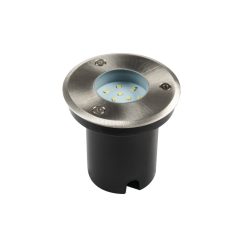  Kanlux 1W, 50 lm, 6500K, IP67, Ø95 mm, ezüst színű, alumínium házas, henger alakú hideg fehér járőfelületbe süllyesztett LED lámpatest, GORDO N