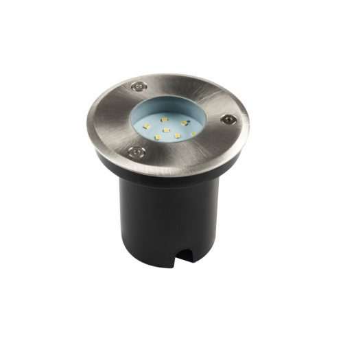 Kanlux 1W, 50 lm, 6500K, IP67, Ø95 mm, ezüst színű, alumínium házas, henger alakú hideg fehér járőfelületbe süllyesztett LED lámpatest, GORDO N