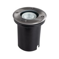   Kanlux GU10, IP67, Ø110 mm, rozsdamentes acél színű, alumínium házas, henger alakú járőfelületbe süllyesztett lámpatest, MORCO N