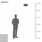 Kanlux 2xE27, IP20, Ø65 mm, fehér, acél házas, kerek, mozgásérzékelős mennyezeti lámpatest, FOGLER