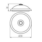 Kanlux 14W, 800 lm, 4000K, IP20, RA80, Ø290 mm, kerek, fehér, acél házas természetes fehér LED mennyezeti lámpatest, mozgásérzékelős, FOGLER LED