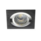 Kanlux Gx5,3, 12V, IP20, 90x90 mm, eloxált fekete, alumínium házas, szögletes, 30°-ban állítható mennyezeti spot lámpatest, SEIDY
