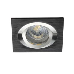   Kanlux Gx5,3, 12V, IP20, 90x90 mm, eloxált fekete, alumínium házas, szögletes, 30°-ban állítható mennyezeti spot lámpatest, SEIDY